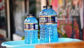 Plastic bottle catamaran