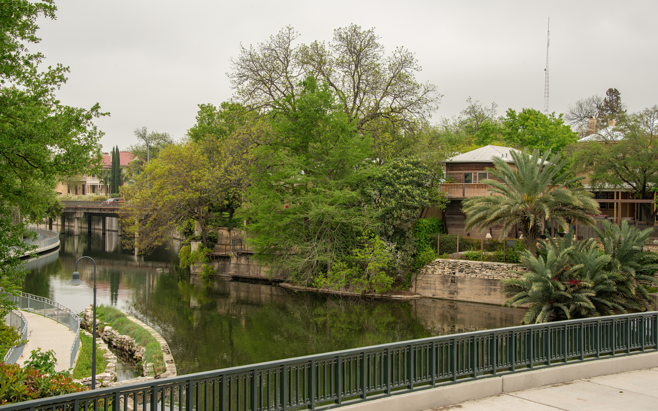 A view of the San Antonio River walk in Texas