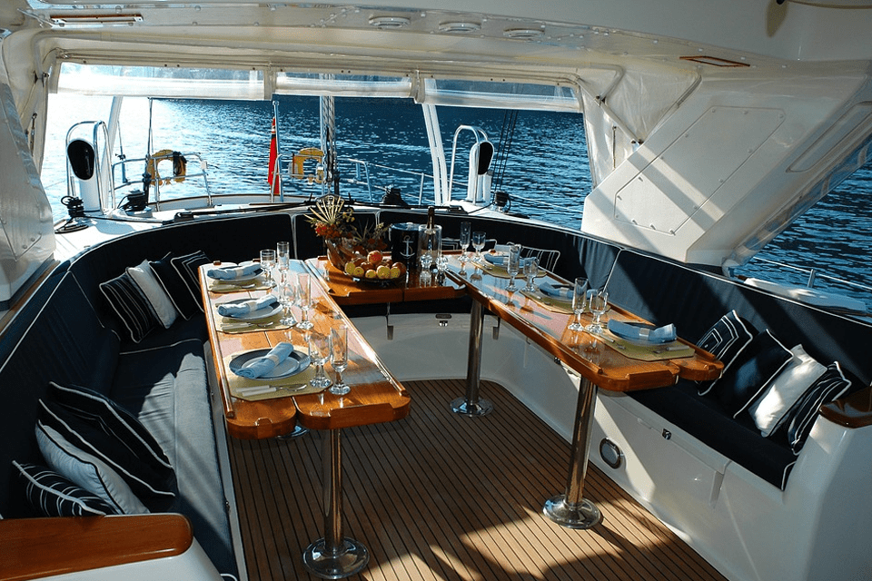 dining room on a boat