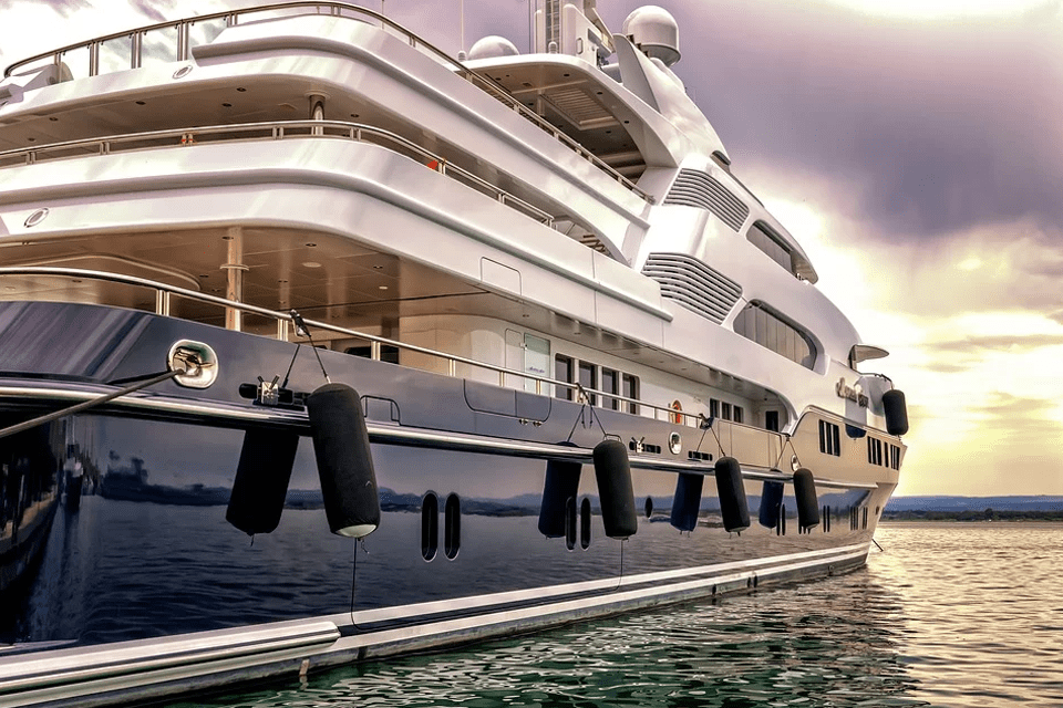 a luxurious yacht