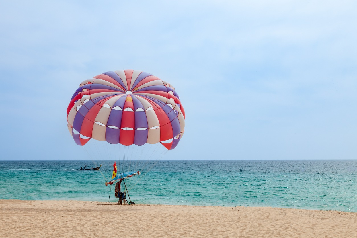 a-parasail-canopy-on-beach