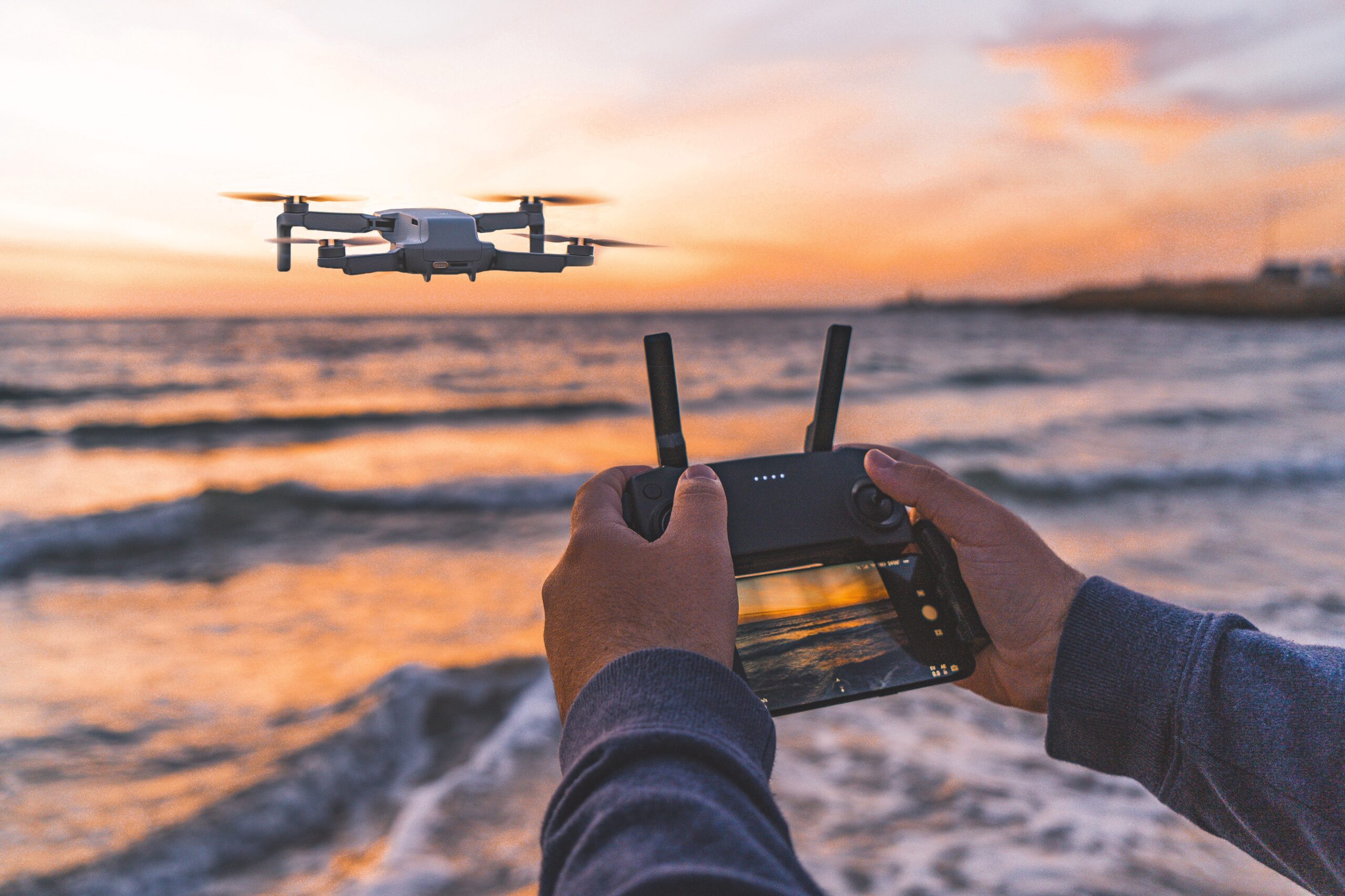 photo-of-drone-during-dawn-scaled